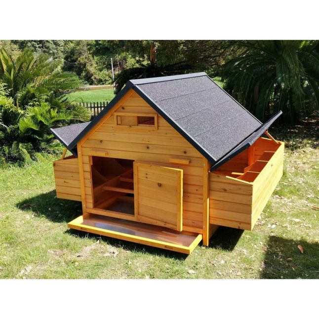 Grand poulailler Bassette XXL 15 à 18 poules toit noir