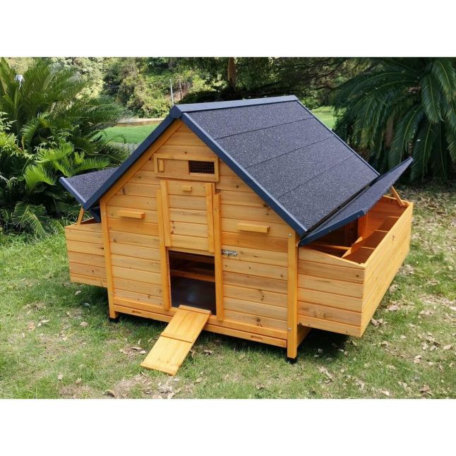 Grand poulailler Bassette XXL 15 à 18 poules toit noir