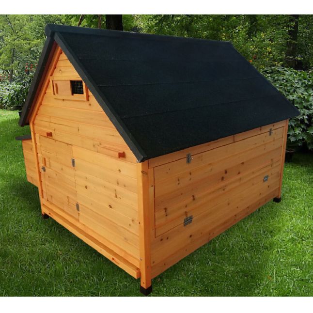 Grand poulailler Bassette XXL 15 à 18 poules toit noir