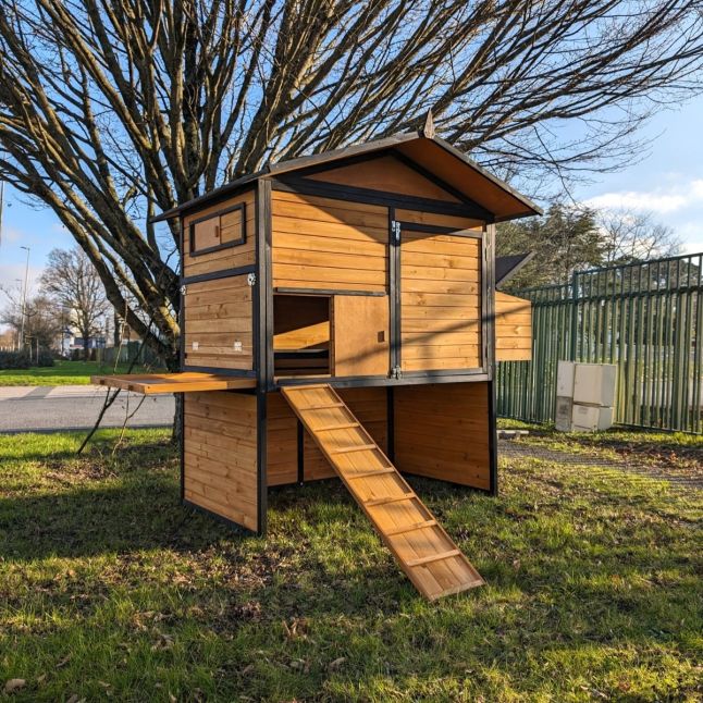 Poulailler Vorwerk 10 à 12 poules toit shingle noir